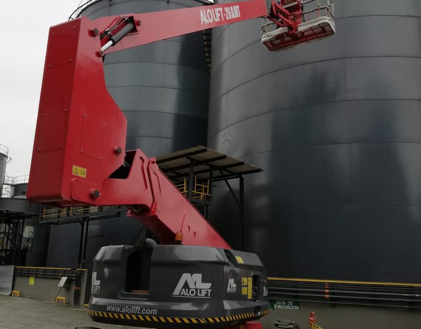 ALO Colombia entrega Brazo Articulado ALO Lift 26 AJ RT para proyecto industrial