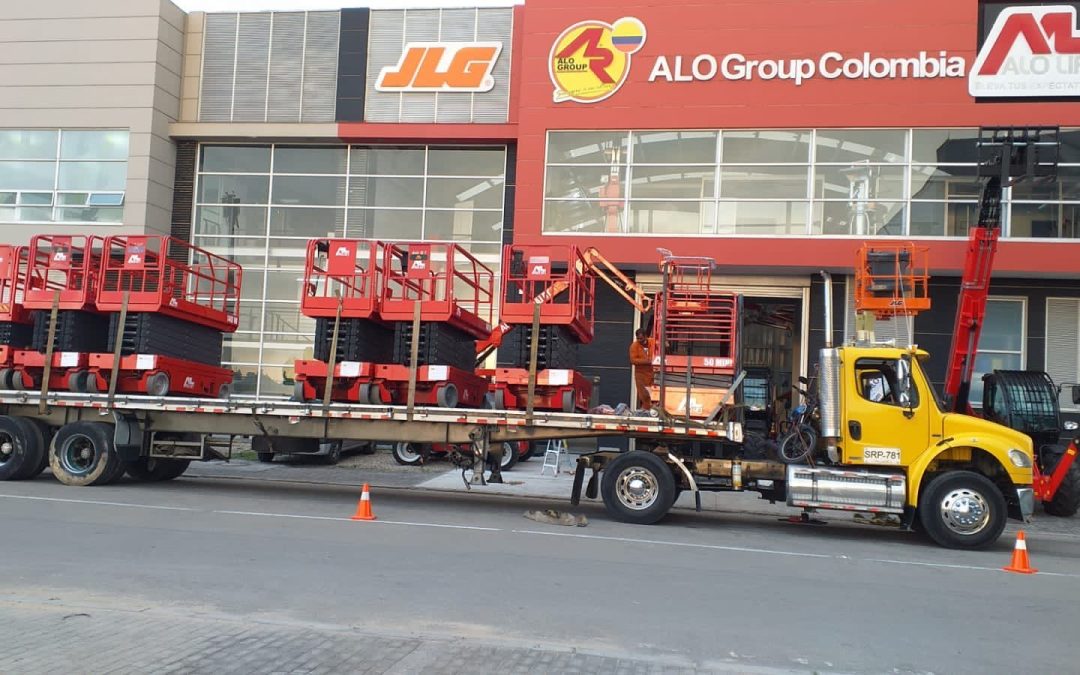 ALO Colombia: Venta masiva Elevadores Tijeras ALO Lift a distribuidor de Medellín CGB SAS